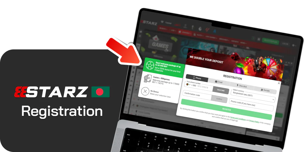 Guide for registration at 888starz